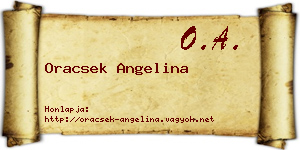 Oracsek Angelina névjegykártya